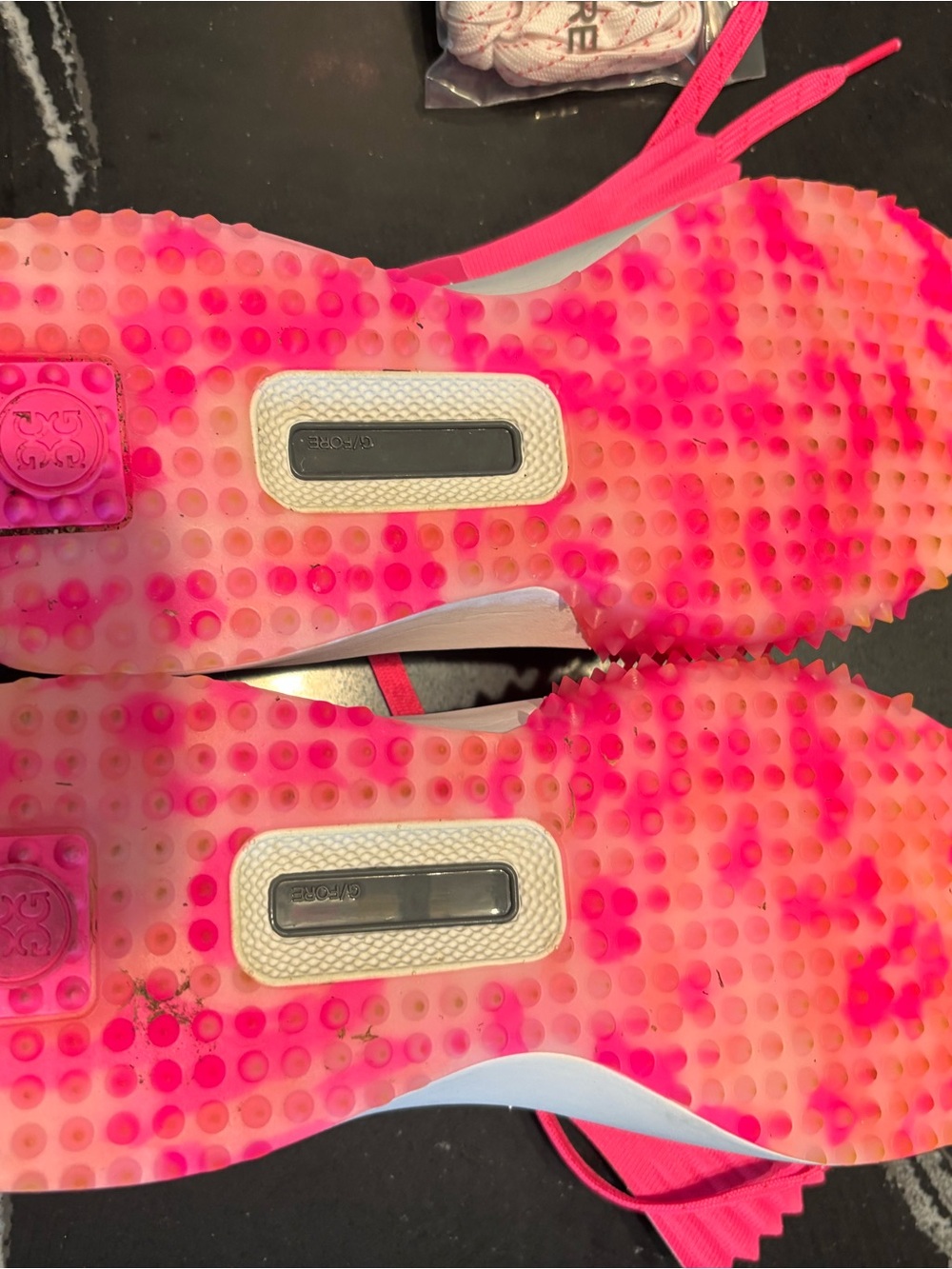 G/FORE Bright Hot Pink Fringe Kiltie Lace-Up Sneakers - Picture 6 of 6